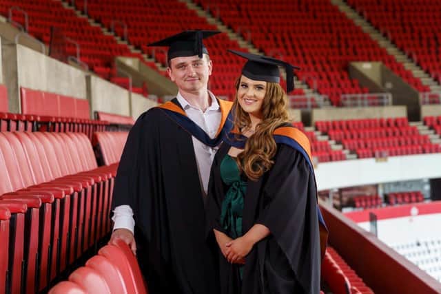 Decland Marshall and Katie Stubbs graduating
