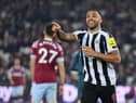 Newcastle United's Callum Wilson celebrates after scoring his second goal.