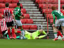 Lee Burge makes a fine save to keep the scores level at the Stadium of Light