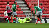 Lee Burge makes a fine save to keep the scores level at the Stadium of Light
