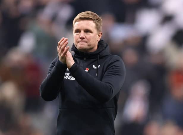 Newcastle United manager Eddie Howe following the Premier League match with Chelsea. Jamie Carragher has praised Howe's job at the club as 'absolutely fantastic' (Photo by George Wood/Getty Images)