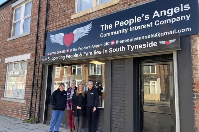 From left: Liz Craig, Betty Inskip, Lynn Millwater and Alison Davis out of the new People's Angels shop on Boldon Lane.