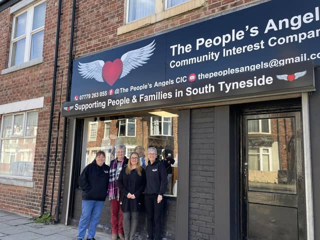 From left: Liz Craig, Betty Inskip, Lynn Millwater and Alison Davis out of the new People's Angels shop on Boldon Lane.