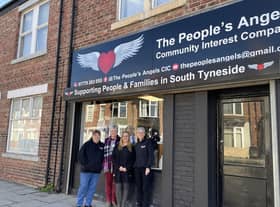 From left: Liz Craig, Betty Inskip, Lynn Millwater and Alison Davis out of the new People's Angels shop on Boldon Lane.