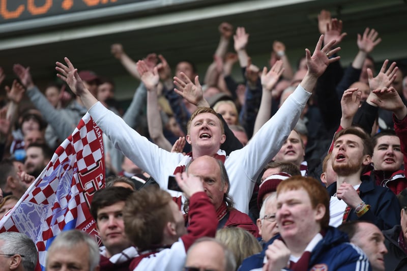 Hearts supporters were in full voice at Easter Road as they tasted derby victory once again.