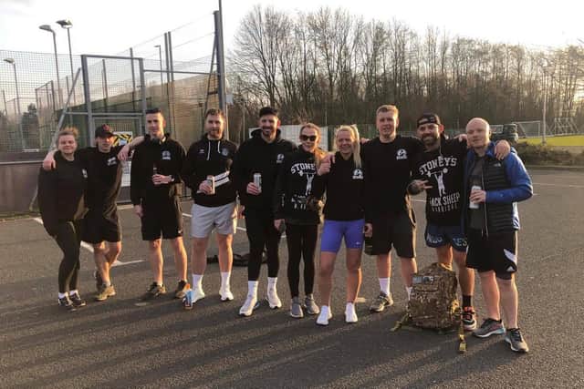Coaches from Harton and Westoe Boxing and Fitness Club took part in the 4x4x48 challenge to raise money for a memorial bench for Allan Stone.