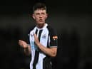 Joe White of Newcastle looks on during the pre-season friendly between Burton Albion and Newcastle United at the Pirelli Stadium on July 30, 2021 in Burton-upon-Trent, England. (Photo by Michael Regan/Getty Images)