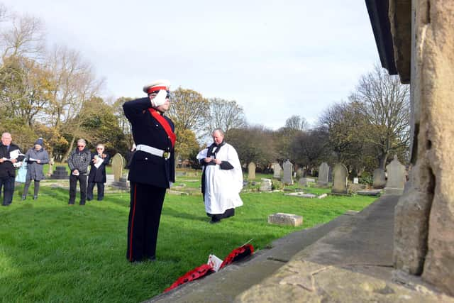 Friends of Westoe Cemetery Remembrance Service at Dr Winterbottom's tomb.