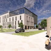 An artist’s impression of how the new eye hospital could look.