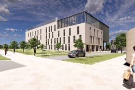An artist’s impression of how the new eye hospital could look.
