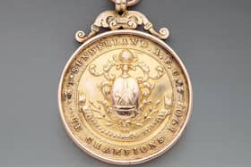 Jimmy Watson's medal had an estimated price of £5,000 - £6,000. Eventually the gavel went down at £19,280. Image from Graham Budd.