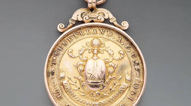 Jimmy Watson's medal had an estimated price of £5,000 - £6,000. Eventually the gavel went down at £19,280. Image from Graham Budd.