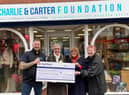 (L-R) Chris Howe, Cll Pat Hay Mayor of South Tyneside, Mrs Jean Copp mayoress of South Tyneside and Judith Graham