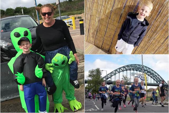 Bobby Charlton completed the Junior Great North Run on his own after the event was cancelled this year.