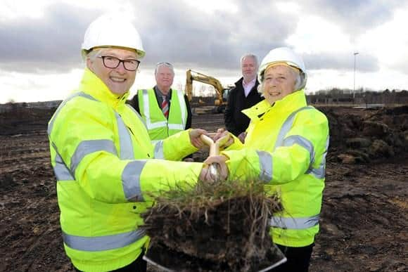 South Tyneside Council deputy leader Cllr Joan Atkinson and Cllr Moira Smith with Perth Green CA trustees Stephen Dean and Kevin Mullen.