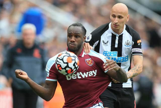 Newcastle United will be without Jonjo Shelvey for the trip to Aston Villa. (Photo by LINDSEY PARNABY/AFP via Getty Images)