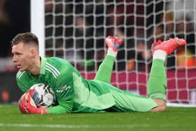 Arsenal goalkeeper Bernd Leno has emerged as a target for Newcastle United (Photo by David Price/Arsenal FC via Getty Images)