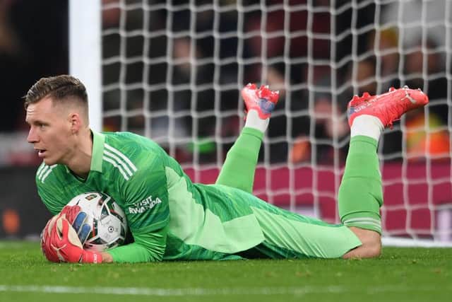 Arsenal goalkeeper Bernd Leno has emerged as a target for Newcastle United (Photo by David Price/Arsenal FC via Getty Images)