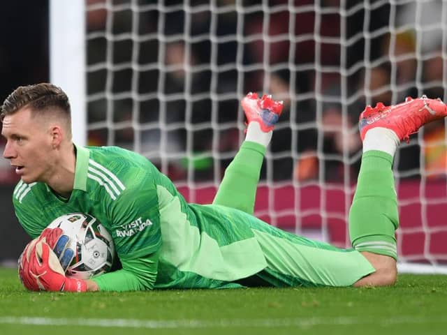 Arsenal goalkeeper Bernd Leno has emerged as a target for Newcastle United (Photo by David Price/Arsenal FC via Getty Images)