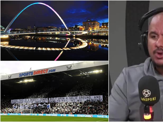 Former Aston Villa forward Gabriel Agbonlahor has commented on Newcastle United again (photo: Getty/talkSPORT)
