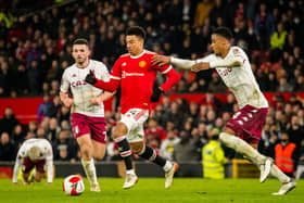 Jesse Lingard playing for Manchester United.