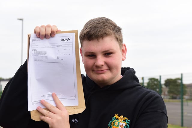 Ben Whitehead was chuffed with his grades.