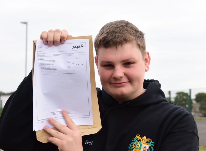 Ben Whitehead was chuffed with his grades.