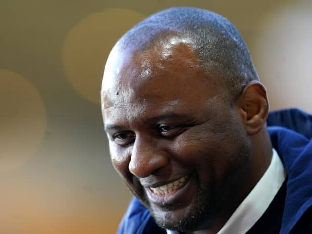 Crystal Palace manager Patrick Vieira. PA.