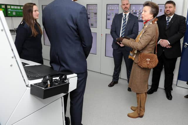 HRH The Princess Royal, Princess Anne, visiting South Shields Marine School, South Tyneside College.