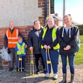 Caroline Hall, right, with a group of Spring Clean volunteers.