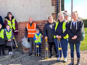 Caroline Hall, right, with a group of Spring Clean volunteers.