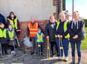 Caroline Hall, right, with a group of Spring Clean volunteers.