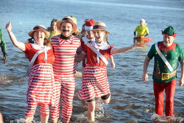 Fundraisers enjoy the Boxing Day tradition in South Shields