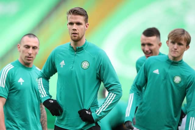 Newcastle United are reportedly weighing up a summer move for Celtic defender  Kristoffer Ajer.  (Photo by Ian MacNicol/Getty Images)