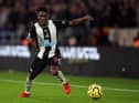 Christian Atsu of Newcastle United during the Premier League match between Wolverhampton Wanderers and Newcastle United at Molineux on January 11, 2020 in Wolverhampton, United Kingdom. (Photo by Marc Atkins/Getty Images)