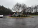 Direction signs on the roundabout at the junction of West Way and Western Approach have been left damaged by a collision.