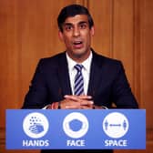 Chancellor of the Exchequer Rishi Sunak speaks during a virtual press conference. Picture: Henry Nicholls/Pool/AFP via Getty Images.