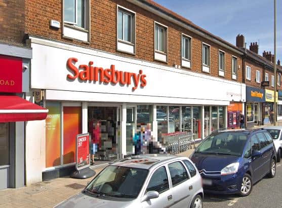 Picture from Google Streetview of the Sainsbury's branch at The Nook in South Shields