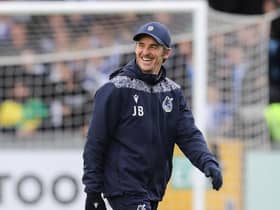 Bristol Rovers manager Joey Barton walks across the pitch prior to Sky Bet League Two match between Bristol Rovers and Northampton Town at Memorial Stadium on November 13, 2021 in Bristol, England. (Photo by Pete Norton/Getty Images)