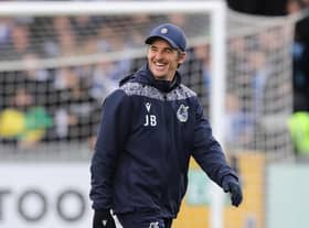 Bristol Rovers manager Joey Barton walks across the pitch prior to Sky Bet League Two match between Bristol Rovers and Northampton Town at Memorial Stadium on November 13, 2021 in Bristol, England. (Photo by Pete Norton/Getty Images)