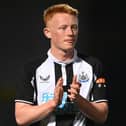 Matty Longstaff of Newcastle in action during the pre-season friendly between Burton Albion and Newcastle United at the Pirelli Stadium on July 30, 2021 in Burton-upon-Trent, England. (Photo by Michael Regan/Getty Images)