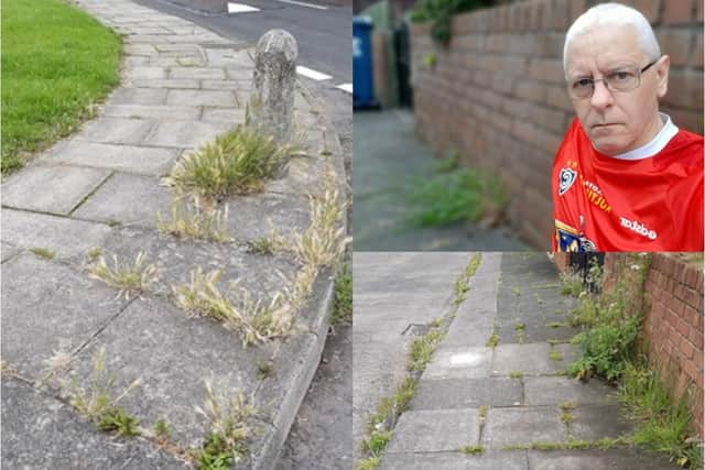 Resident Andy Buddin has raised concerns about the condition of the pavements in the Hill Park estate.