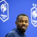 France and Borussia Monchengladbacj forward Marcus Thuram is close to Newcastle United's Allan Saint-Maximin.