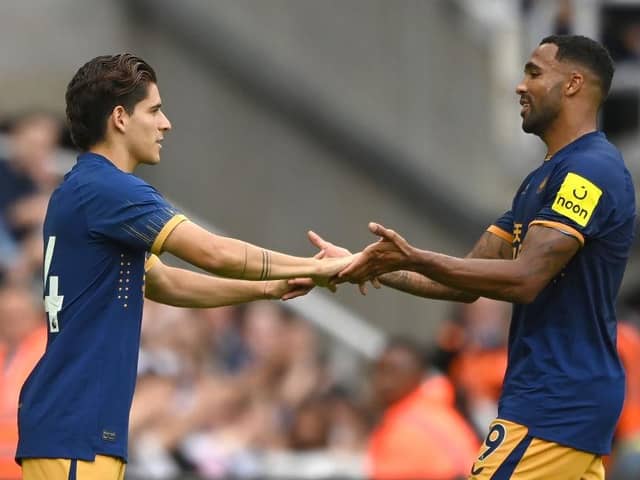 Newcastle striker Callum Wilson is substituted for Santiago Munoz during the pre season friendly match between Newcastle United and Athletic Bilbao at St James' Park on July 30, 2022 in Newcastle upon Tyne, England. (Photo by Stu Forster/Getty Images)