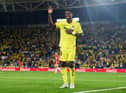 VALENCIA, SPAIN - OCTOBER 23: Nicolas Jackson of Villarreal CF celebrates after scoring their second side goal  during the LaLiga Santander match between Villarreal CF and UD Almeria at Ciutat de Valencia on October 23, 2022 in Valencia, Spain. (Photo by Aitor Alcalde/Getty Images)