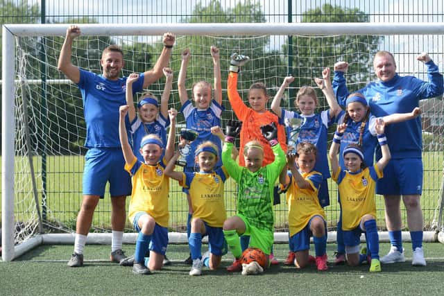 Jarrow FC U9's girls football team hope to encourage other girls to get involved in sport.