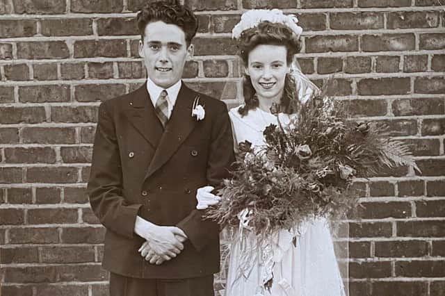 Jack and Gladys on their wedding day.