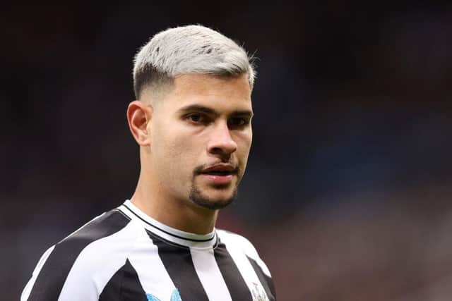 Newcastle United Bruno Guimaraes looks on during last night's cup tie.