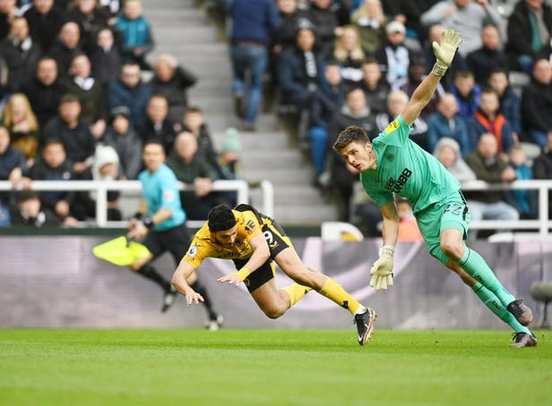 Nick Pope was fortunate not to concede a penalty against Wolves (Photo by Michael Regan/Getty Images)