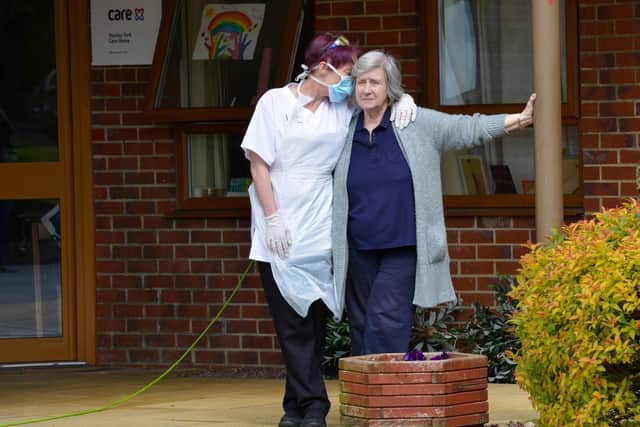 Residents and staff at Stanley Park Care Home.